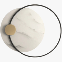 Applique murale LED moderne en métal noir et marbre premium | Marco Lucetti