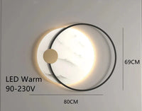 Applique murale LED moderne en métal noir et marbre premium | Marco Lucetti L