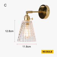 Applique Murale LED Moderne en Verre Cuivré avec Interrupteur pour Chambre | Marco Lucetti