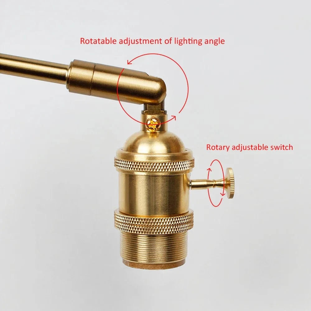 Applique Murale LED Moderne en Verre Cuivré avec Interrupteur pour Chambre | Marco Lucetti