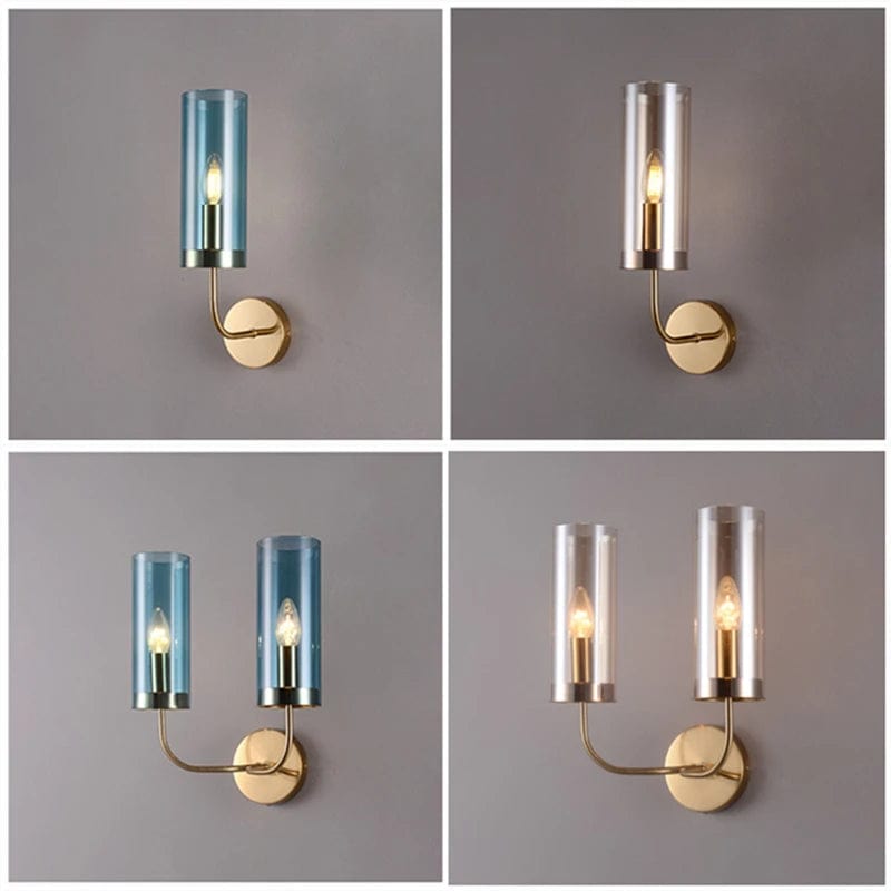 Applique Murale LED Moderne en Verre Doré Décoratif | Marco Lucetti