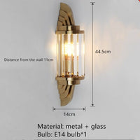 Applique murale LED moderne en verre et métal doré - Raizel | Marco Lucetti