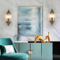 Applique murale LED moderne en verre et métal doré - Raizel | Marco Lucetti