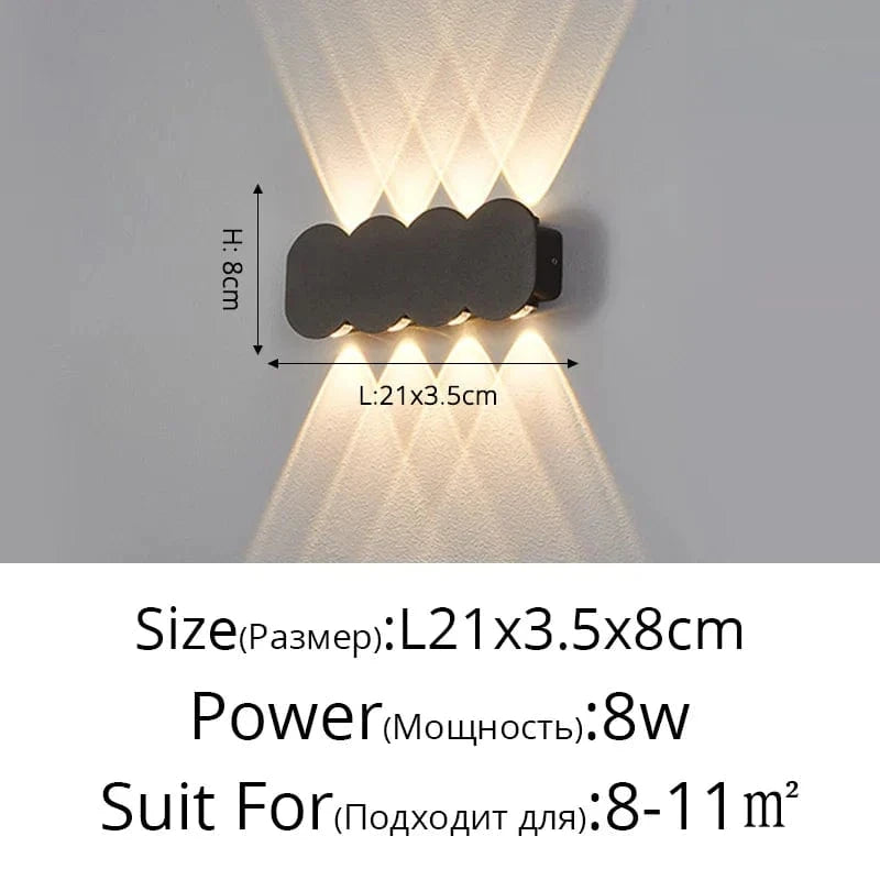 Applique murale LED Moderne Essentielle | Marco Lucetti Type B 8 têtes 8W