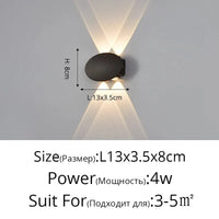 Applique murale LED Moderne Essentielle | Marco Lucetti Type C 4 têtes 4W