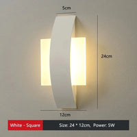 Applique murale LED moderne et décorative - Rond ou Carré | Marco Lucetti Carré Blanc / CHINE / Blanc chaud | 6w