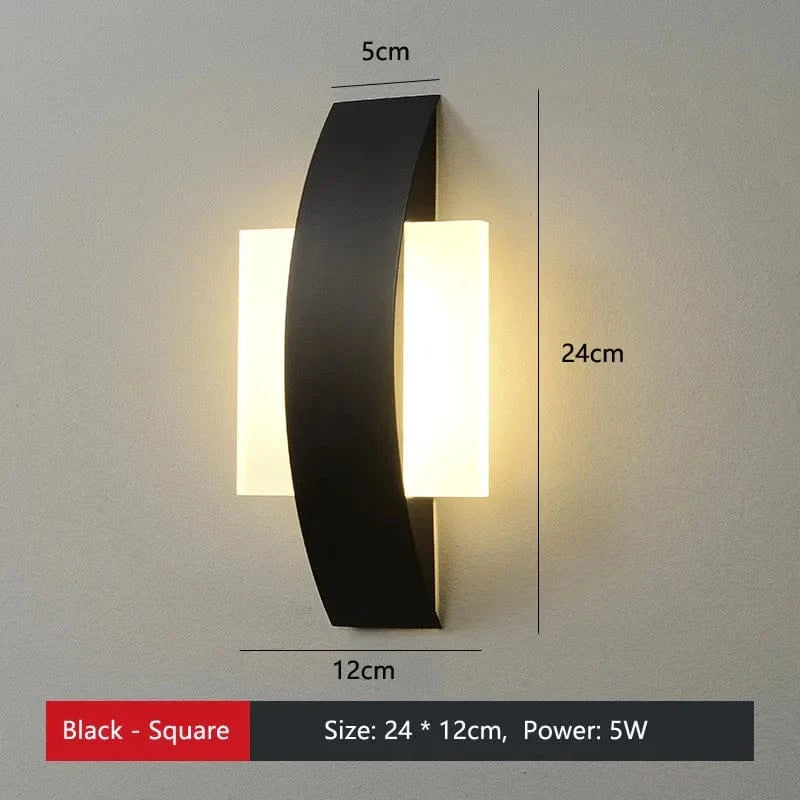 Applique murale LED moderne et décorative - Rond ou Carré | Marco Lucetti Carré Noir / CHINE / Blanc chaud | 6w