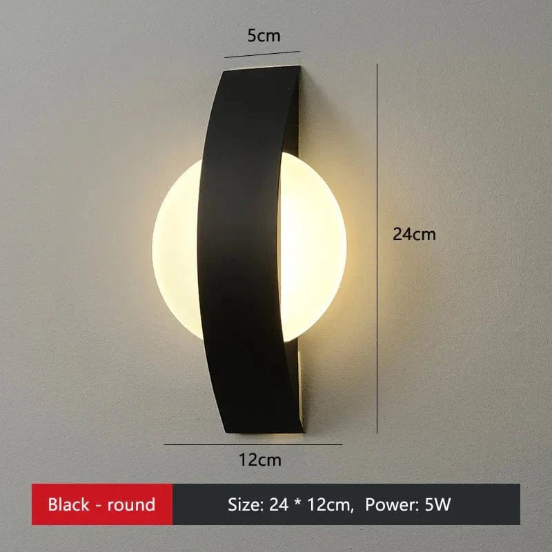 Applique murale LED moderne et décorative - Rond ou Carré | Marco Lucetti Rond noir / CHINE / Blanc froid | 6w