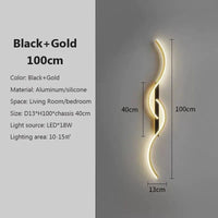 Applique murale LED moderne et minimaliste - Éclairage de pointe | Marco Lucetti BG-100cm / Blanc froid-Pas de RC