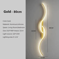 Applique murale LED moderne et minimaliste - Éclairage de pointe | Marco Lucetti Or-80cm / Blanc froid-Pas de RC