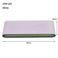 Applique Murale LED Moderne Étanche pour Intérieur et Extérieur - Luminaire Décoratif en Aluminium | Marco Lucetti 20W Blanc / Blanc chaud