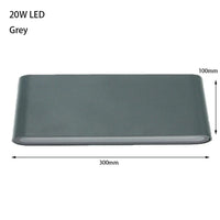 Applique Murale LED Moderne Étanche pour Intérieur et Extérieur - Luminaire Décoratif en Aluminium | Marco Lucetti 20W Gris / Blanc chaud