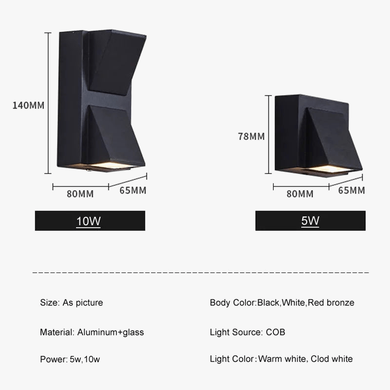 Applique Murale LED Moderne Étanche pour Intérieur & Extérieur | Marco Lucetti