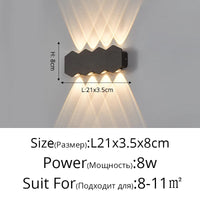 Applique murale LED Moderne et Imperméable pour Extérieur Minimaliste