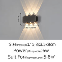 Applique murale LED Moderne et Imperméable pour Extérieur Minimaliste