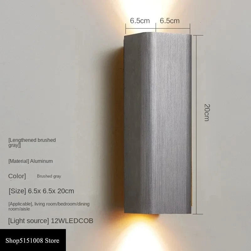 Applique Murale LED Moderne | Marco Lucetti Gris Grand