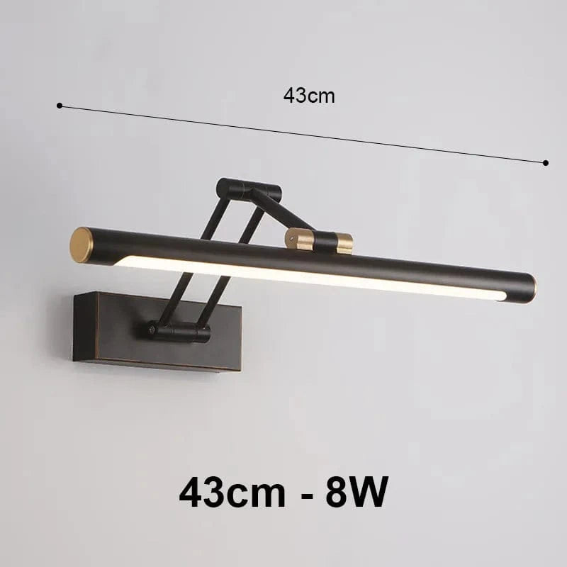 Applique Murale LED Moderne Miroir Intérieure | Marco Lucetti Noir 43cm / Blanc chaud (2700-3500K)