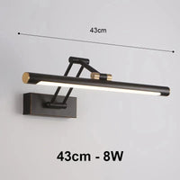 Applique Murale LED Moderne Miroir Intérieure | Marco Lucetti Noir 43cm / Blanc chaud (2700-3500K)