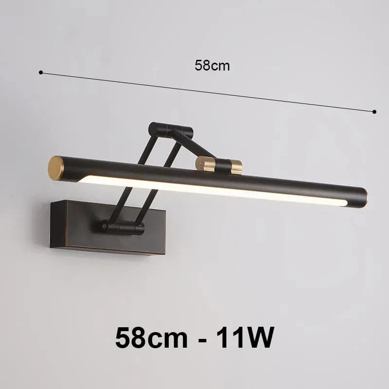 Applique Murale LED Moderne Miroir Intérieure | Marco Lucetti Noir 58cm / Blanc chaud (2700-3500K)