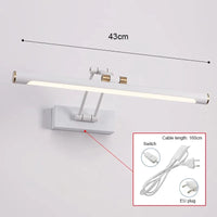 Applique Murale LED Moderne Miroir Intérieure | Marco Lucetti Prise UE blanche 43 cm / Blanc chaud (2700-3500K)