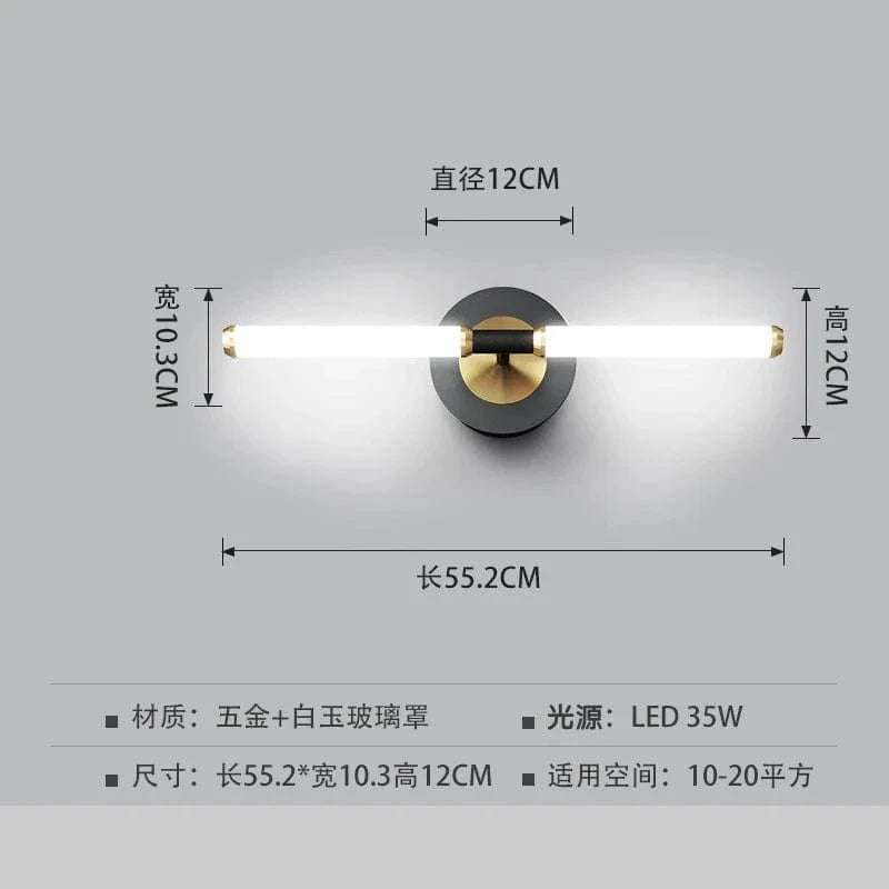 Applique murale LED moderne nordique de personnalité | Marco Lucetti Double tête A / Lumière blanche