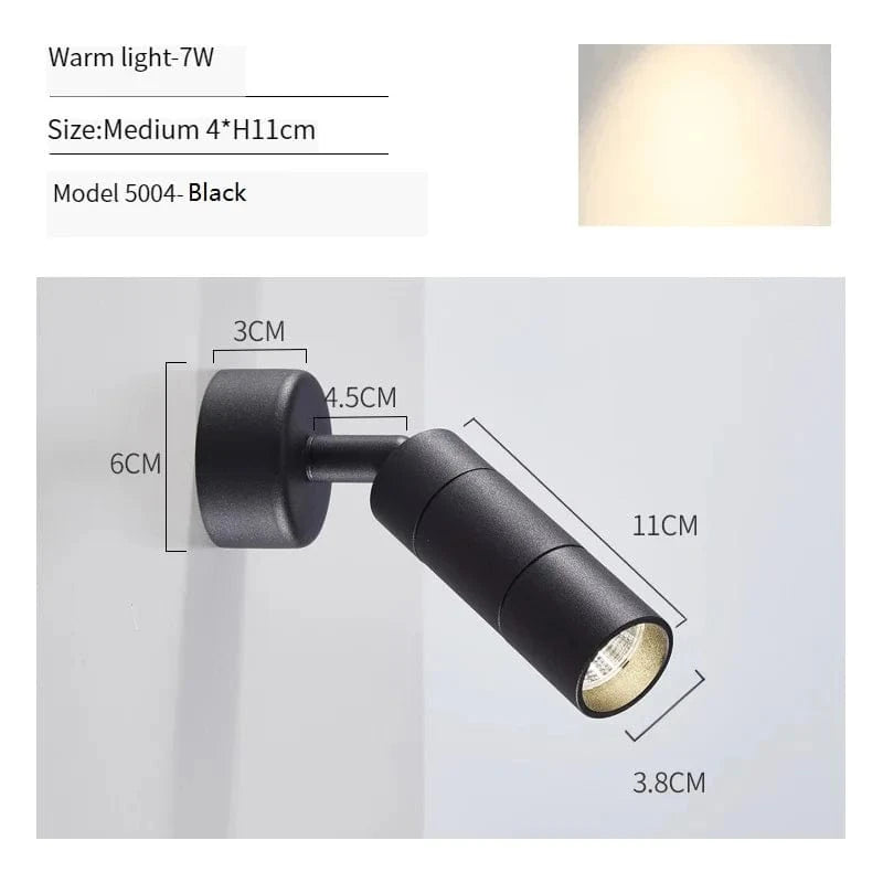 Applique Murale LED Moderne Nordique - Parfaite pour une Décoration Intérieure | Marco Lucetti F-Noir / Lumière chaude 3000K