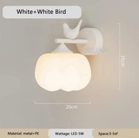 Applique murale LED moderne "Oiseau Lumière" avec abat-jour en PE | Marco Lucetti Oiseau blanc blanc / Gradation RC