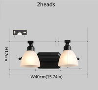 Applique Murale LED Moderne OMEE pour Salle de Bain - Noir Bronze | Marco Lucetti 2 têtes Noir / CHINE / Ne pas inclure les ampoules