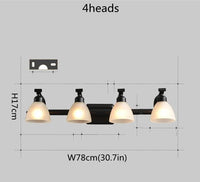 Applique Murale LED Moderne OMEE pour Salle de Bain - Noir Bronze | Marco Lucetti 4 têtes Noir / CHINE / Ne pas inclure les ampoules