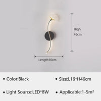 Applique murale LED moderne polyvalente | Marco Lucetti Noir C