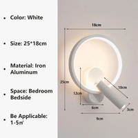 Applique murale LED design pour lecture et étude décorative