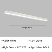 Applique murale LED moderne pour salle de bain et toilettes, étanche et design - Lustre lumineux pour miroir, escaliers et allée | Marco Lucetti Argent 40cm / Blanc froid