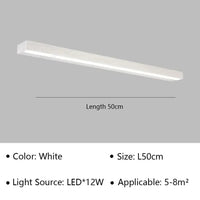 Applique murale LED moderne pour salle de bain et toilettes, étanche et design - Lustre lumineux pour miroir, escaliers et allée | Marco Lucetti Argent 50cm / Blanc chaud