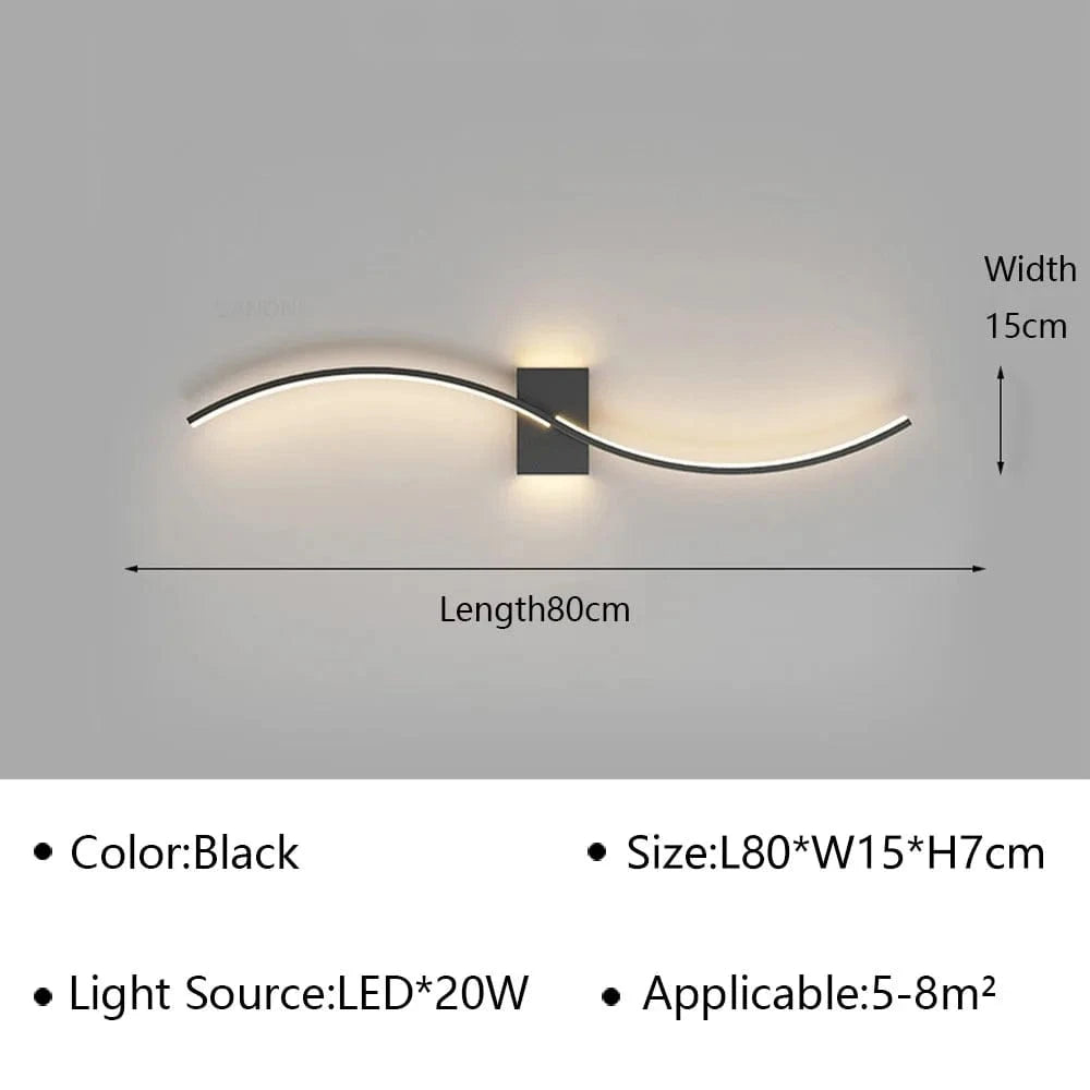 Applique Murale LED Moderne pour Salon et Chambre - Luminaire Design Grid TV Wall Lamp - Décoration Intérieure Chic | Marco Lucetti Noir A D80cm / Blanc chaud (pas de RC)