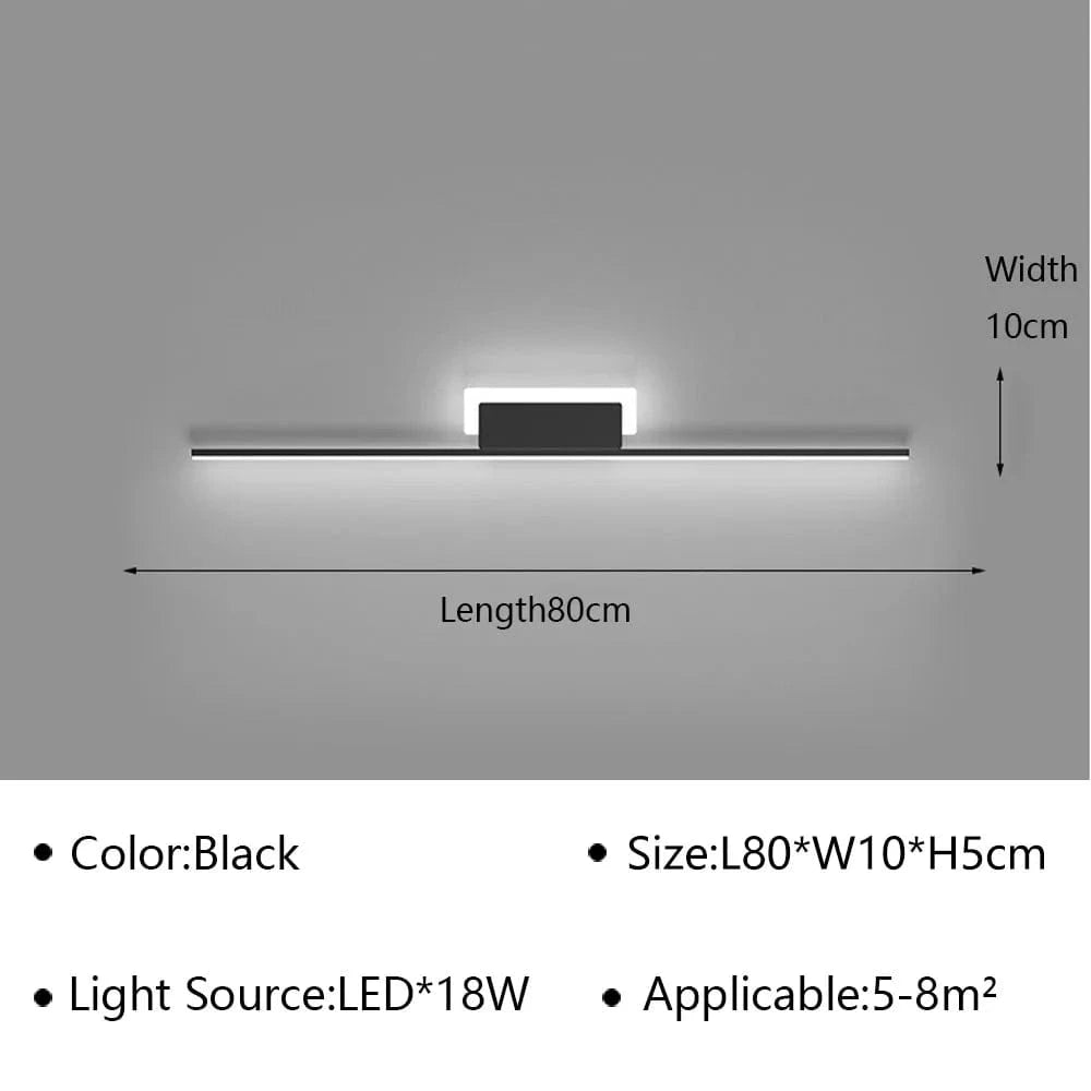 Applique Murale LED Moderne pour Salon et Chambre - Luminaire Design Grid TV Wall Lamp - Décoration Intérieure Chic | Marco Lucetti Noir B D80cm / Blanc chaud (pas de RC)