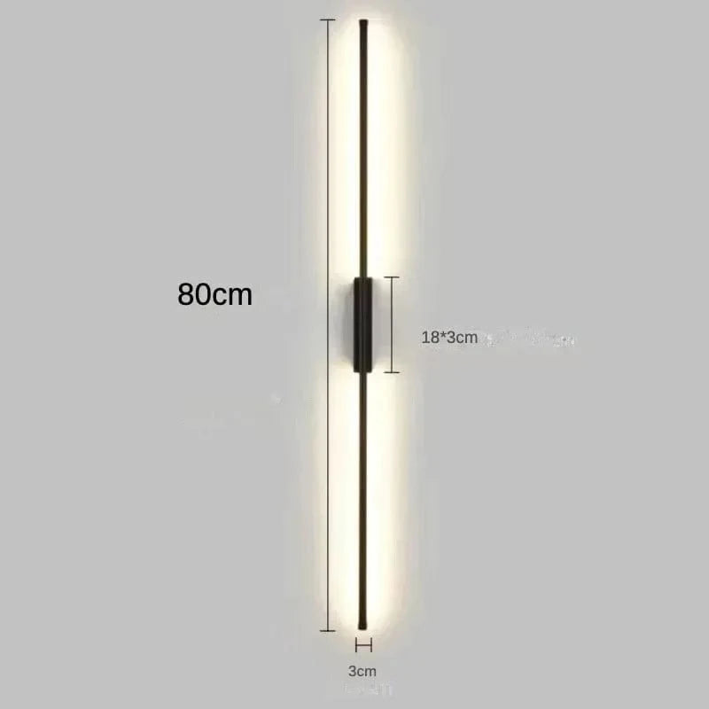 Applique Murale LED Moderne pour Salon Maison | Marco Lucetti 80CM / Lumière chaude