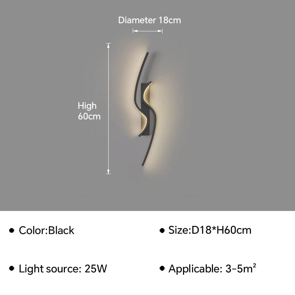 Applique murale LED moderne pour salon TV fond allée chambre chevet - Luminex | Marco Lucetti