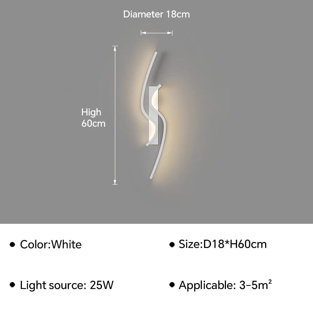 Applique murale LED moderne pour salon TV fond allée chambre chevet - Luminex | Marco Lucetti