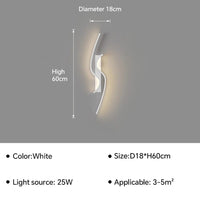 Applique murale LED moderne pour salon TV fond allée chambre chevet - Luminex | Marco Lucetti