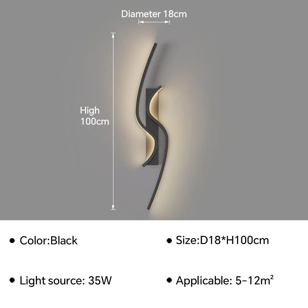 Applique murale LED moderne pour salon TV fond allée chambre chevet - Luminex | Marco Lucetti