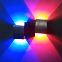Applique murale LED moderne pour sublimer vos espaces intérieurs et extérieurs. | Marco Lucetti Lumière bleu-rouge / 2w