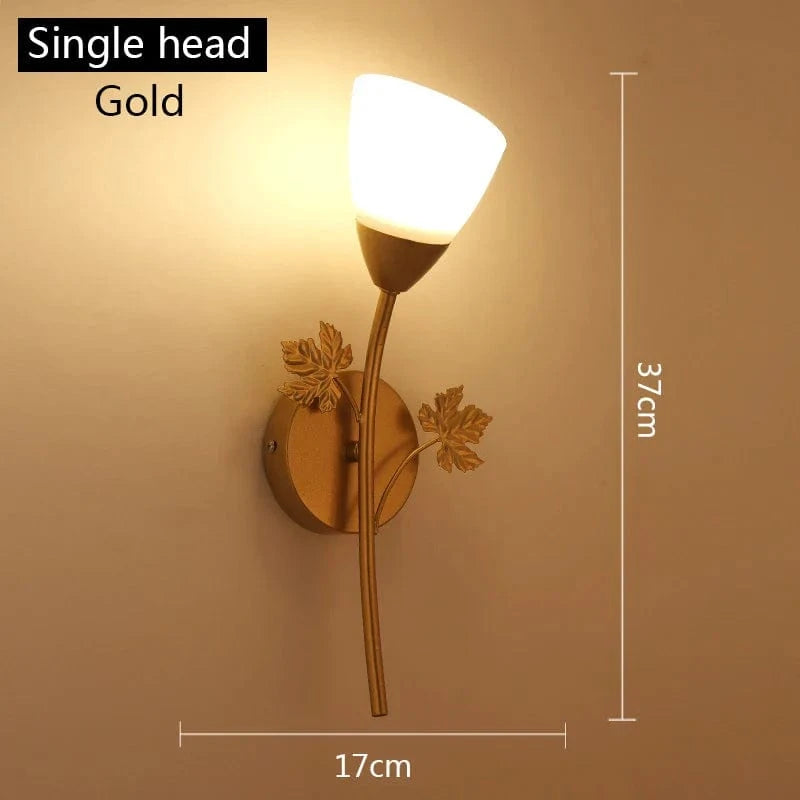 Applique murale LED moderne pour une ambiance lumineuse et élégante. | Marco Lucetti 1 tête en or / CHINE / Ampoule LED E27