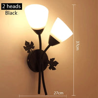 Applique murale LED moderne pour une ambiance lumineuse et élégante. | Marco Lucetti 2 têtes noires / CHINE / Ampoule LED E27