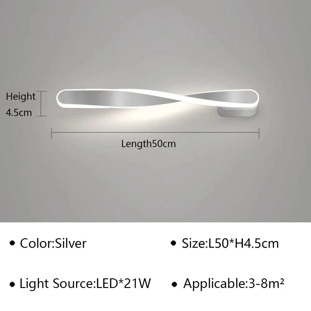 Applique murale LED moderne pour une chambre sophistiquée | Marco Lucetti Argent D50cm / Blanc chaud