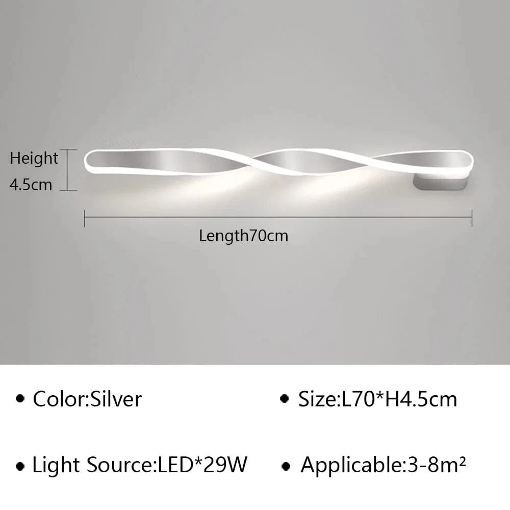 Applique murale LED moderne pour une chambre sophistiquée | Marco Lucetti Argent D70cm / Blanc chaud
