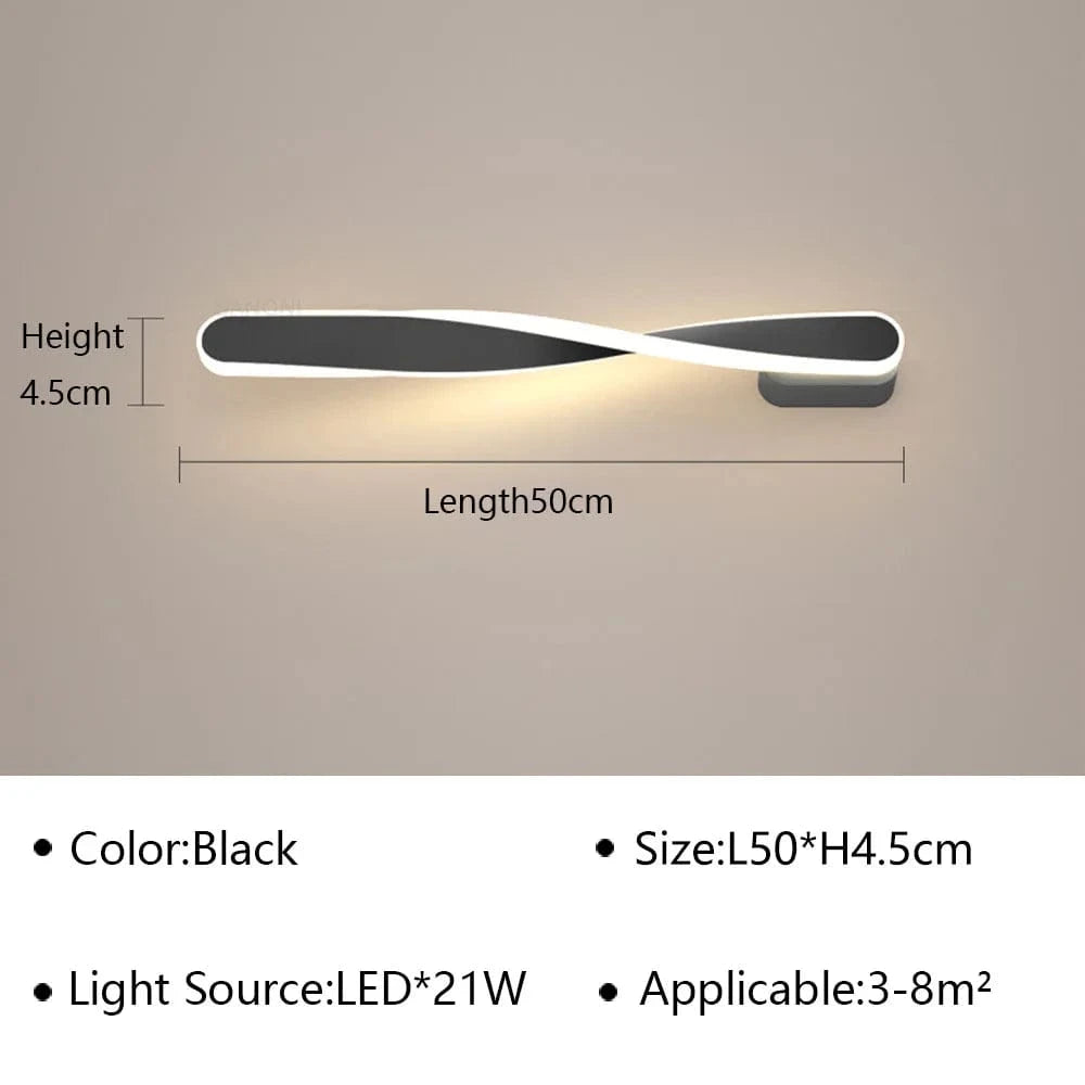 Applique murale LED moderne pour une chambre sophistiquée | Marco Lucetti Noir D50cm / Blanc chaud