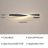 Applique murale LED moderne pour une chambre sophistiquée | Marco Lucetti Noir D50cm / Blanc chaud