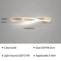 Applique murale LED moderne pour une chambre sophistiquée | Marco Lucetti Or D50cm / Blanc chaud