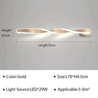 Applique murale LED moderne pour une chambre sophistiquée | Marco Lucetti Or D70cm / Blanc chaud