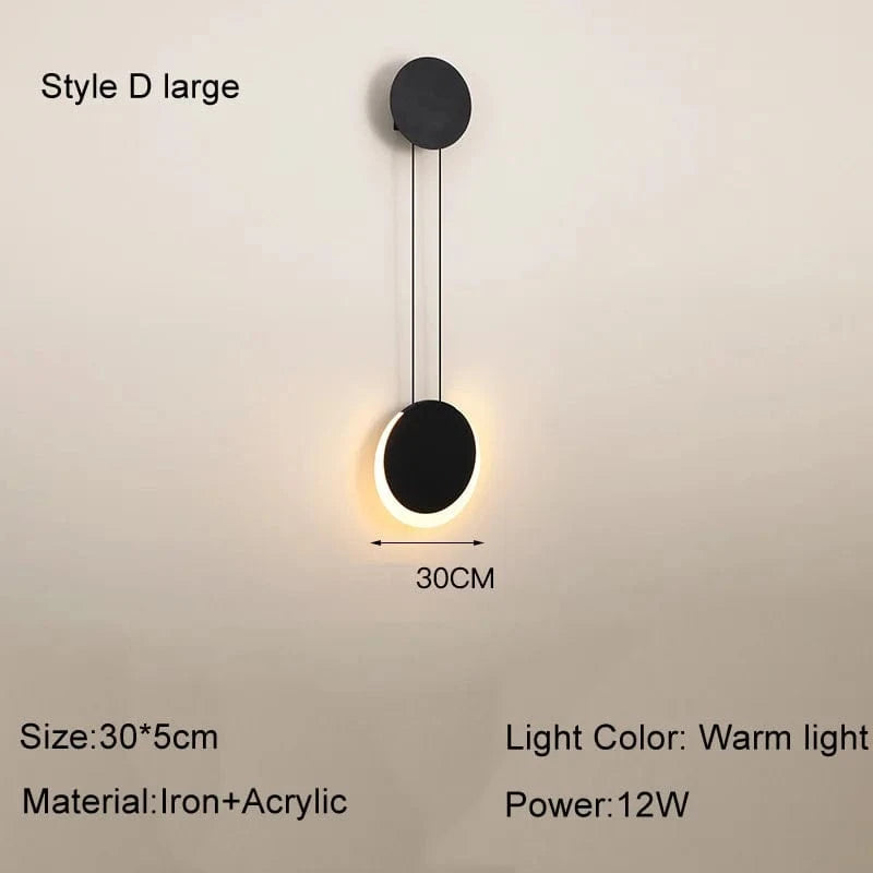 Applique Murale LED Moderne - Pour une Décoration Intérieure Élégante | Marco Lucetti D style large 30cm / CHINA / Warm White (2700-3500K) | 6-13W